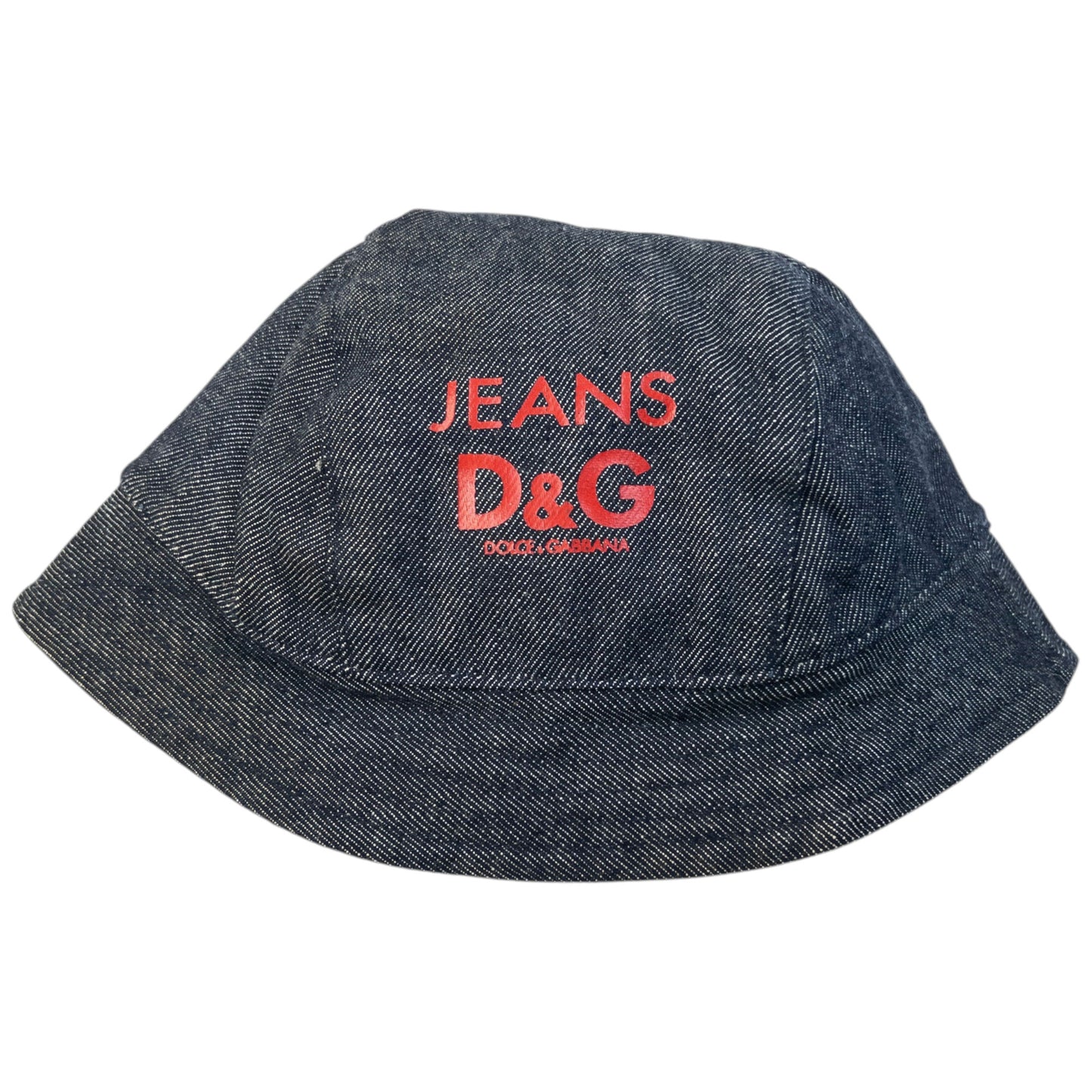 Vintage 2000s Dolce & Gabbana Reversible Denim Bucket Hat