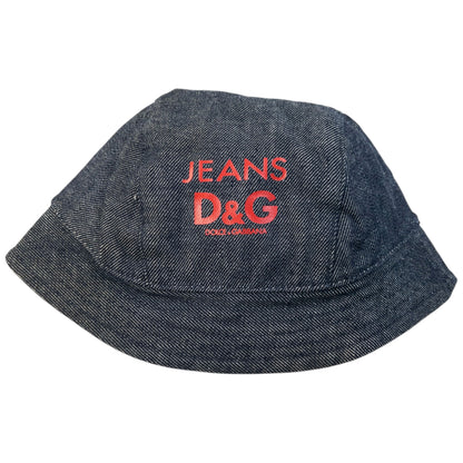 Vintage 2000s Dolce & Gabbana Reversible Denim Bucket Hat