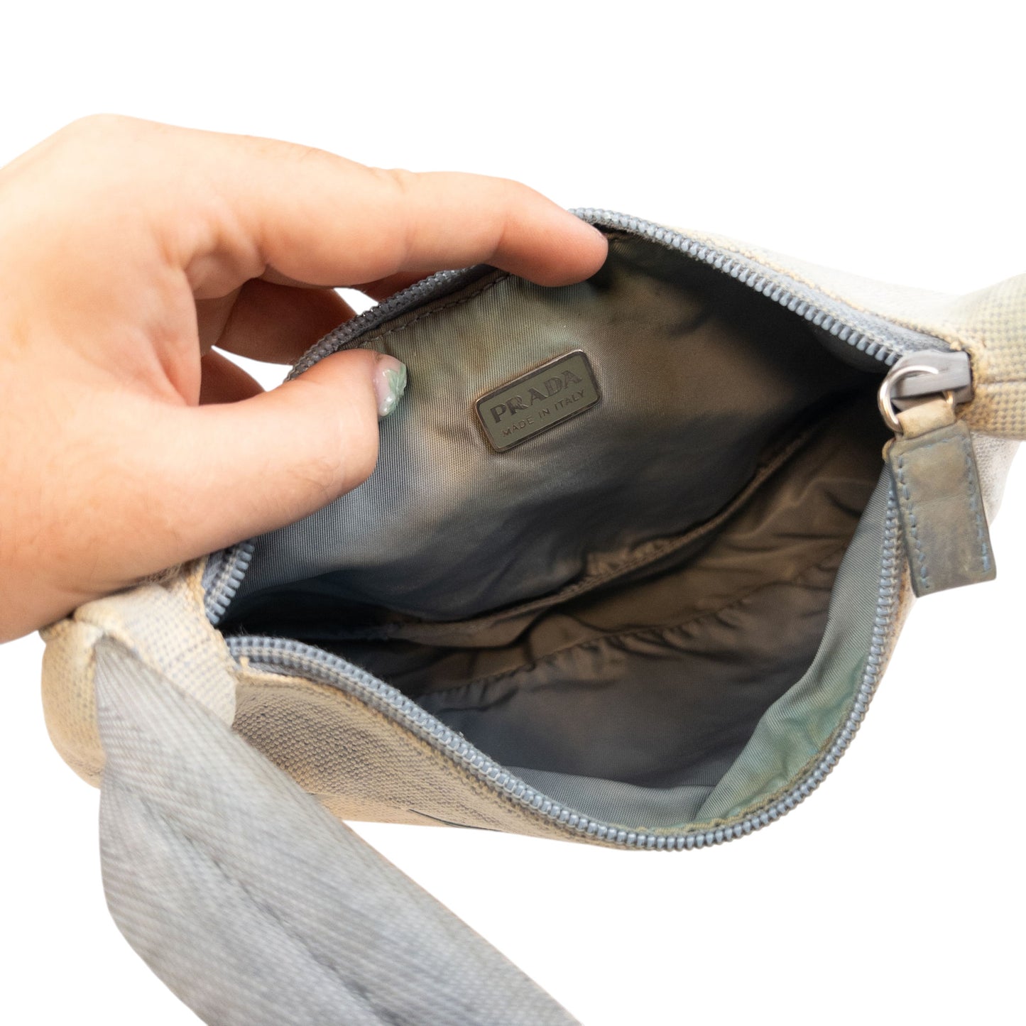 Vintage 1999 Prada Sport Mini Baguette Shoulder Bag