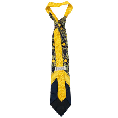 Vintage 90s Gianni Versace Medusa Monogram Silk Tie