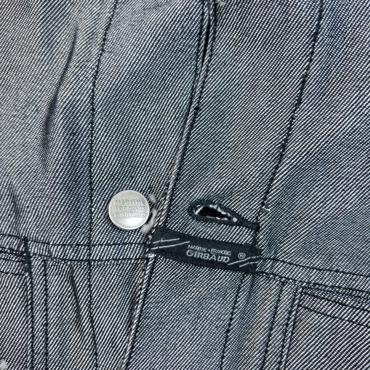 Vintage 2000s Marithe + Francois Girbaud Metallic Denim Jacket Size XL