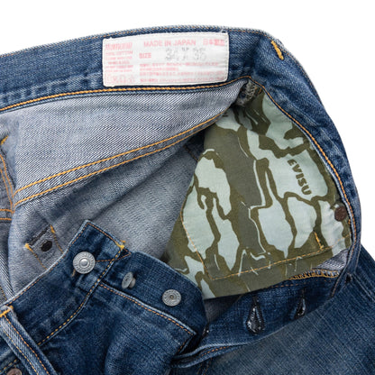 Vintage 90s Evisu Double Gull Embroidered Japanese Denim Jeans Size W33