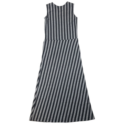 Vintage 90s Yohji Yamamoto Striped Maxi Dress Womens Size M