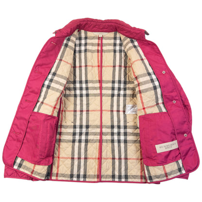 Vintage Burberry Brit Nova Check Lined Quilted Jacket Womens Size L