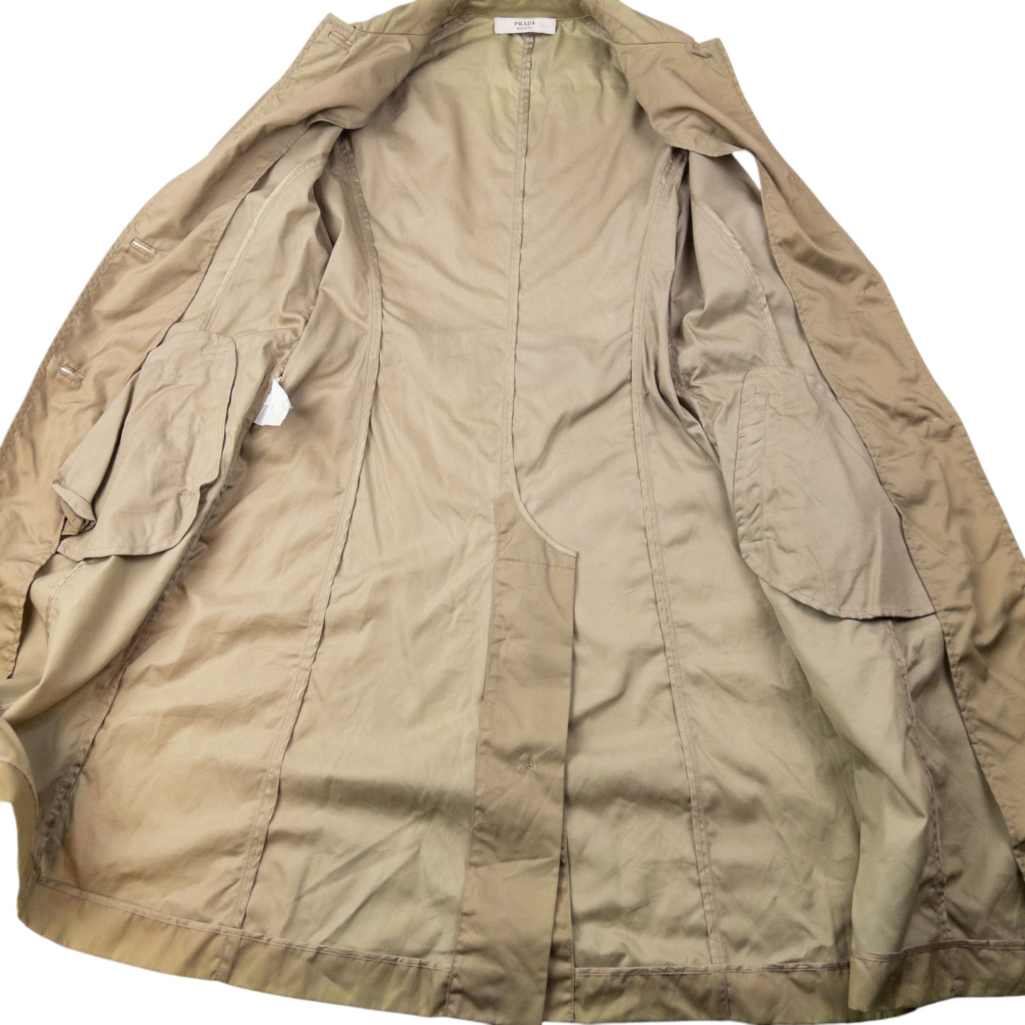 Vintage 2000s Prada Belt Waist Trench Jacket Womens Size M