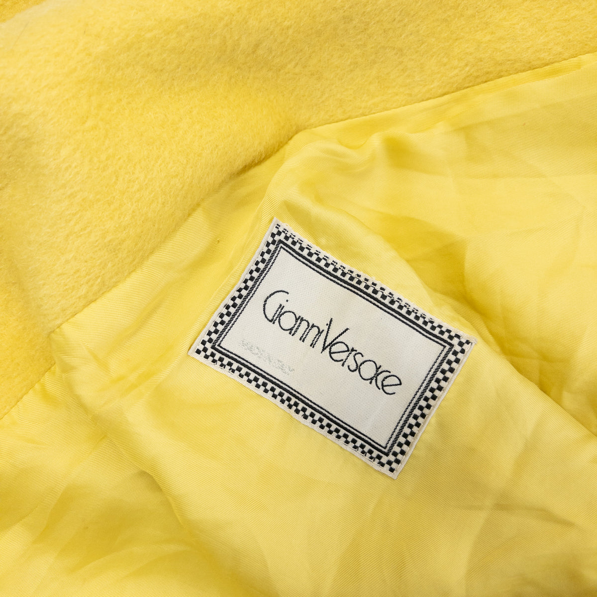 Vintage 90s Gianni Versace Wool Jacket in yellow, photo 5