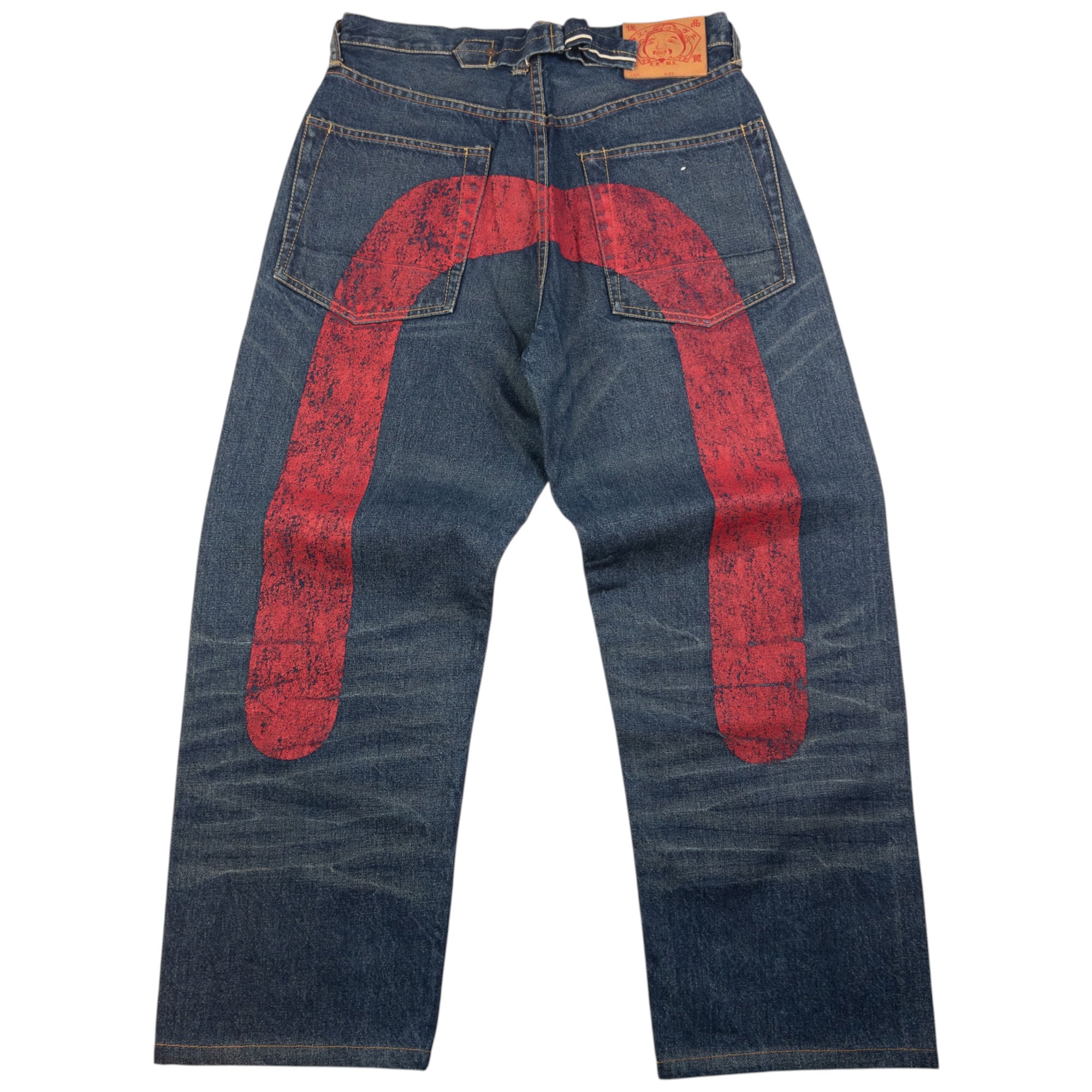 Vintage Evisu Painted Daicock Japanese Denim Jeans Size W30