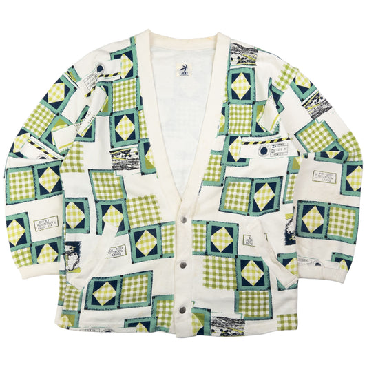 Vintage Hai Sporting Gear By Issey Miyake Scrapbook Cardigan Size M