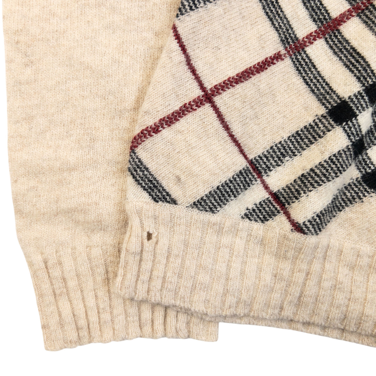 Vintage 2000s Burberry Blue Label Nova Check Turtleneck Jumper in beige, photo 7