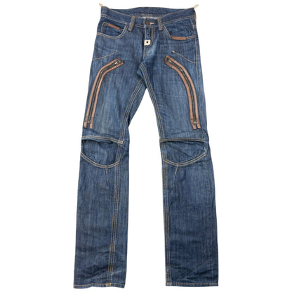 Vintage 2000sn PPFM Leather Detail Denim Jeans Size W29