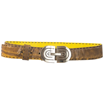 Vintage 90s Versace Snakeskin Leather Belt Size S