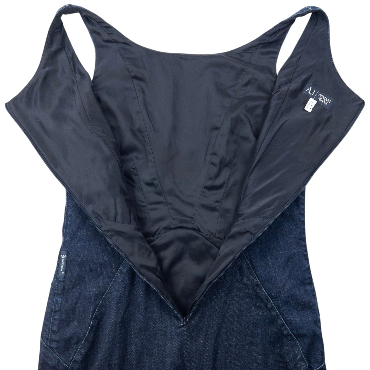 Vintage 2000s Armani Jeans Denim Dress Womens Size S