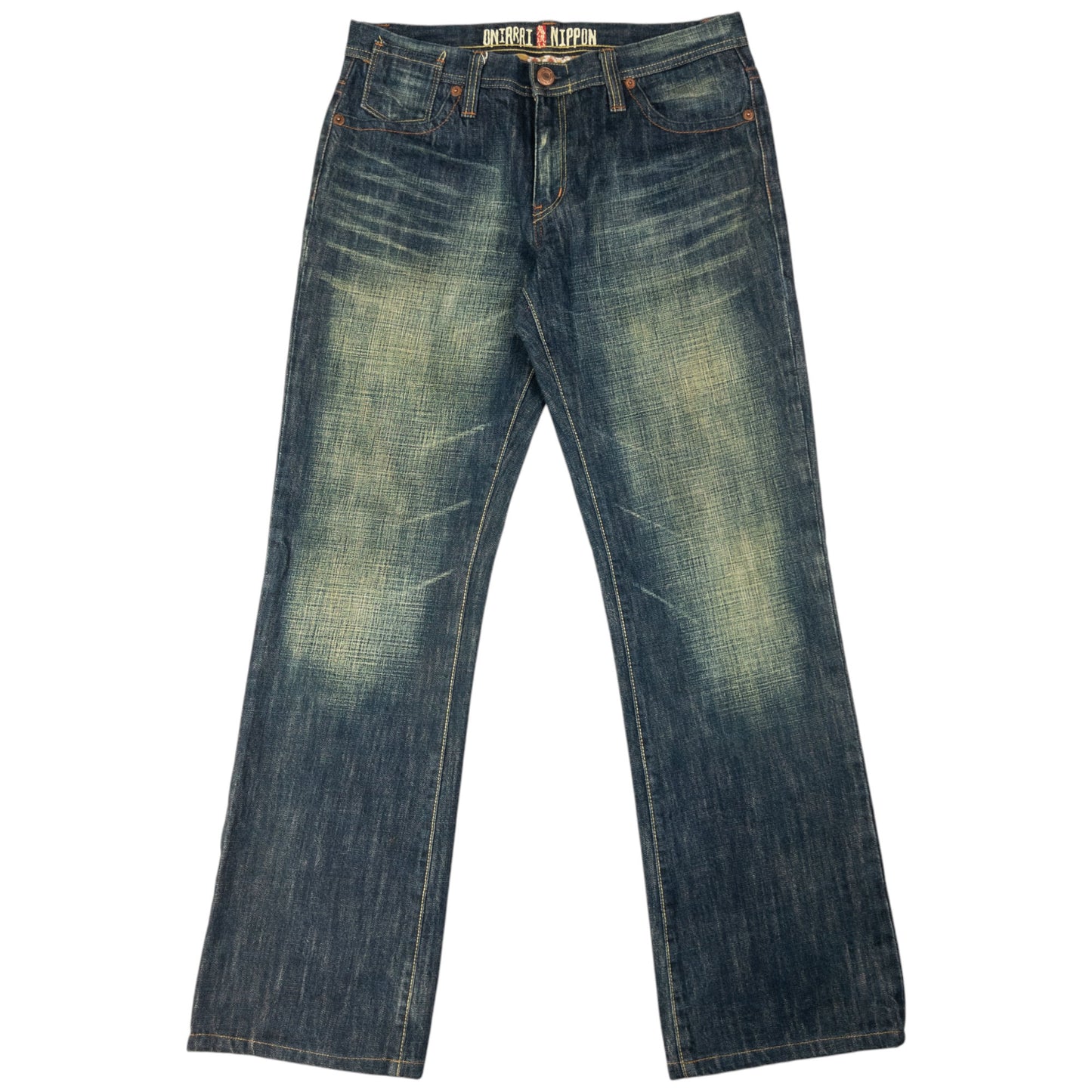 Vintage Oniarai Embroidered Tiger Japanese Denim Jeans Size W33