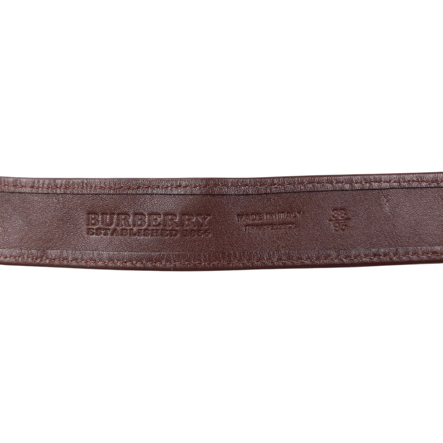 Vintage 2000s Burberry Nova Check Leather Belt Size W34