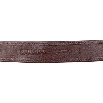 Vintage 2000s Burberry Nova Check Leather Belt Size W34