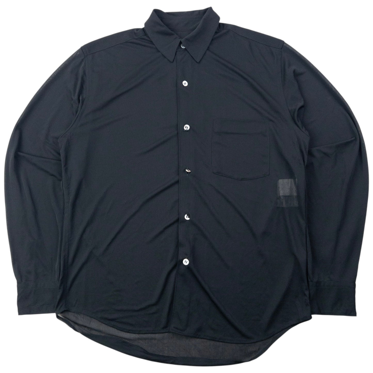 Vintage 90s Comme Des Garçons Sheer Long Sleeve Button Up Shirt Size S