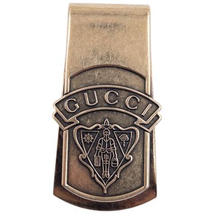 Vintage 2000s Gucci Gold Embossed Money Clip