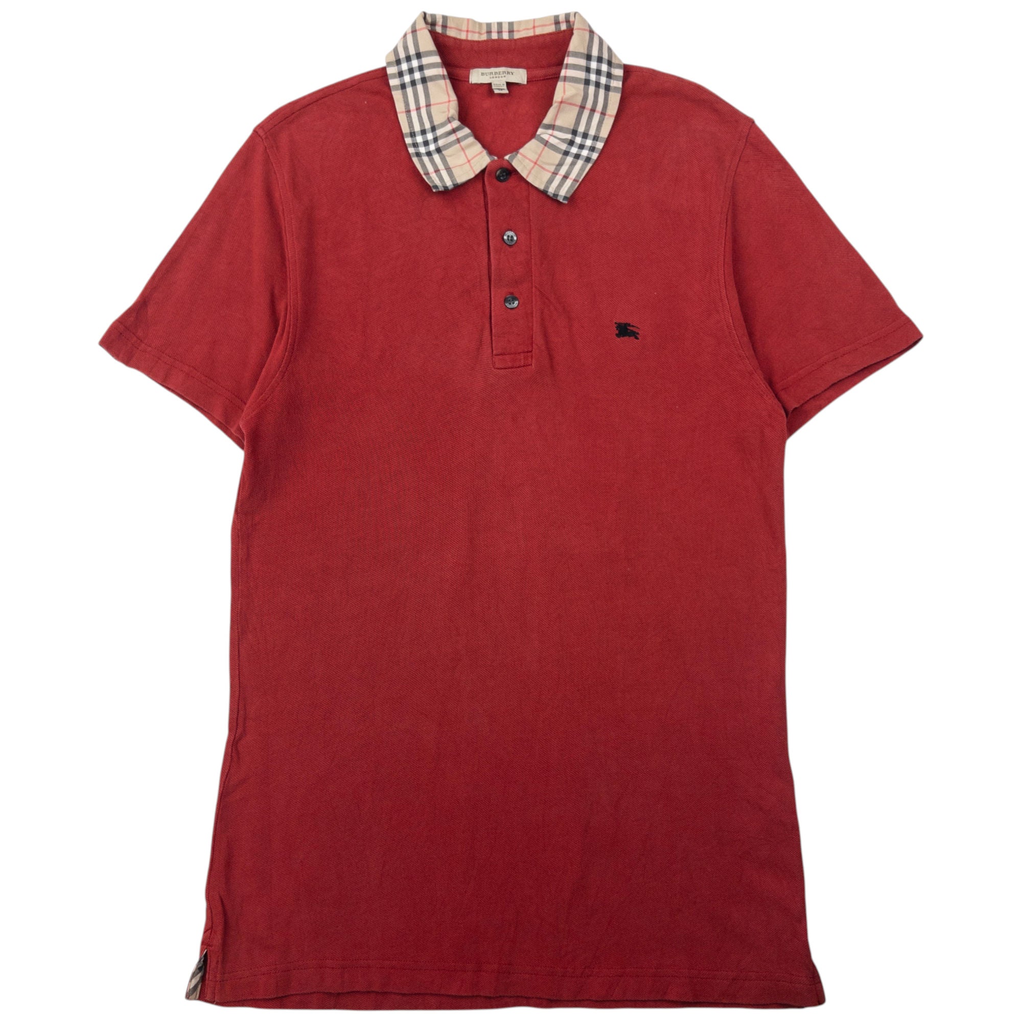 Vintage Burberry Nova Check Collar Polo Shirt Size M