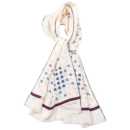 Vintage 80s Gucci Floral Silk Scarf