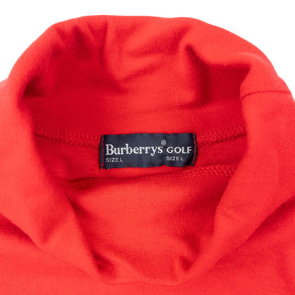 Vintage 90s Burberry Golf Long Sleeve Turtleneck T Shirt Size L