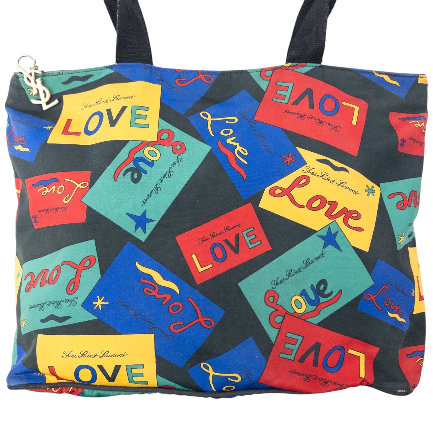 Vintage 90s YSL Yves Saint Laurent Love Pattern Shoulder Bag