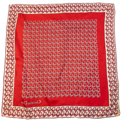 Vintage 80s Dior Monogram Silk Scarf