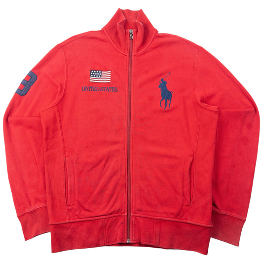 Vintage 2000s Polo Ralph Lauren USA Zip Up Sweatshirt Size M