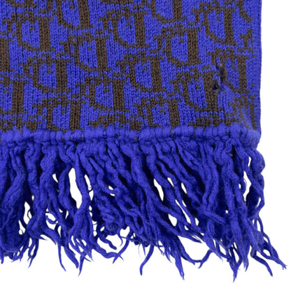 Vintage 90s Dior Monogram Wool Tassel Scarf