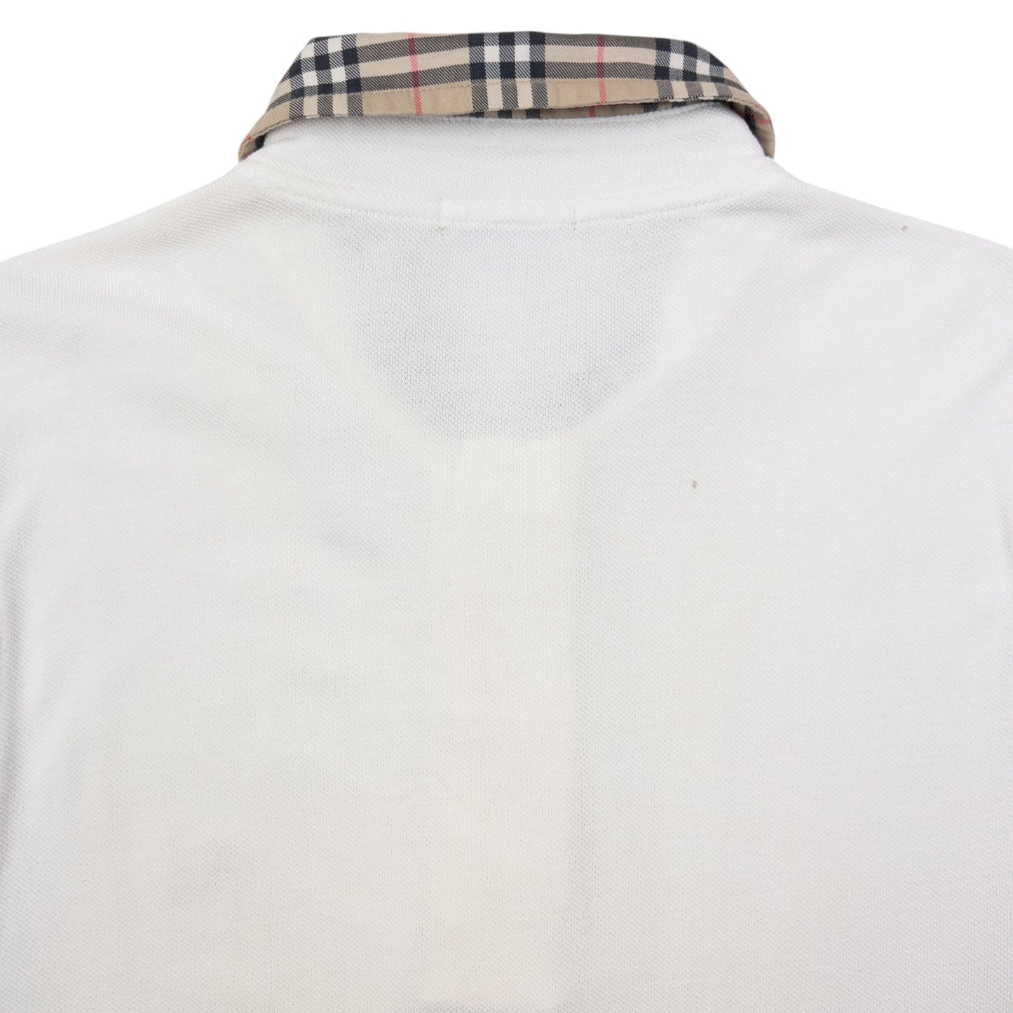 Vintage Burberry Nova Check Collar Polo Shirt Size M