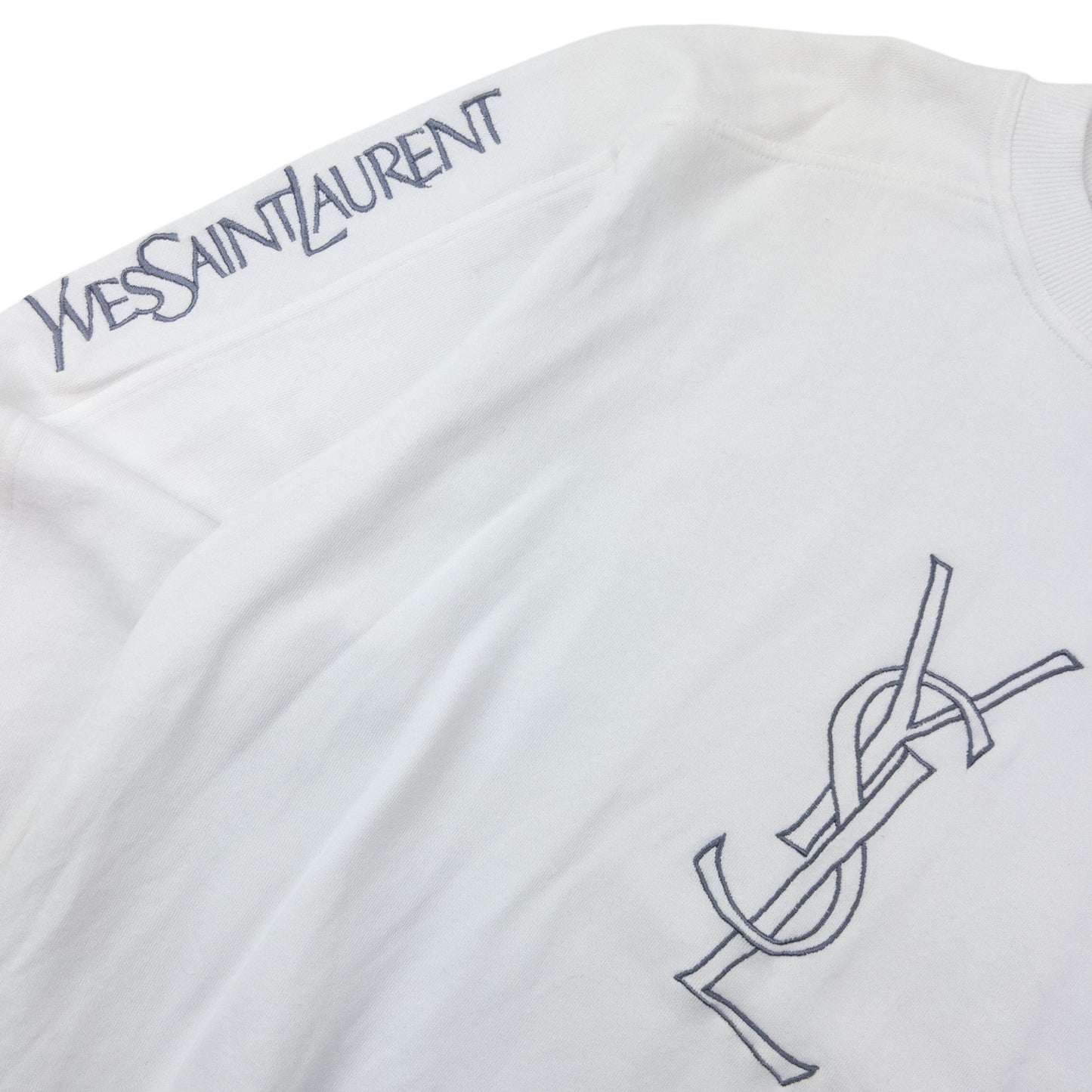 Vintage 90s YSL Yves Saint Laurent Embroidered Sweatshirt Size M