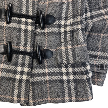 Vintage 2000s Burberry Nova Check Wool Duffle Jacket Womens Size M