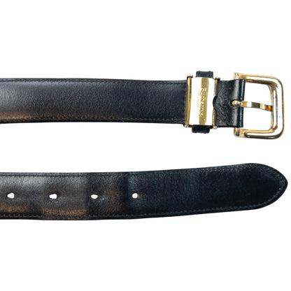 Vintage 90s Burberry Leather Belt Size XL