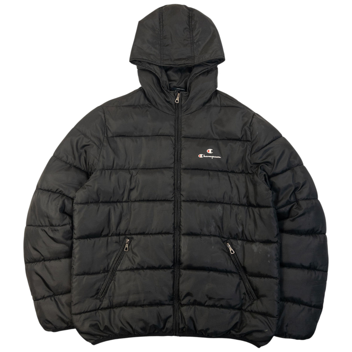 Vintage Champion Zip Up Puffer Jacket Size XXL