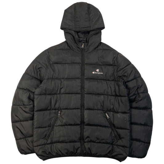 Vintage Champion Zip Up Puffer Jacket Size XXL
