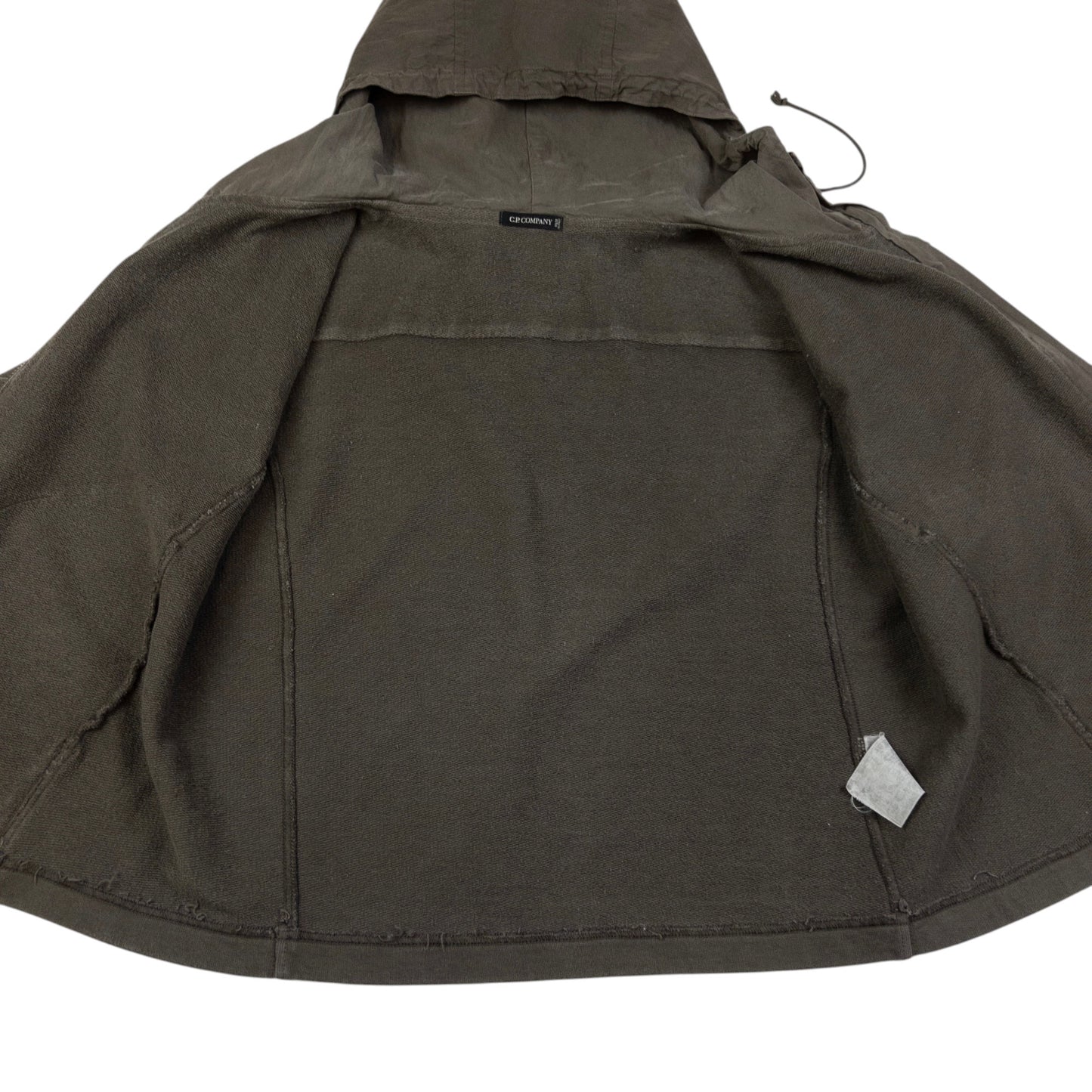 Vintage CP Company Ruched Sleeve Zip Up Hoodie Womens Size M