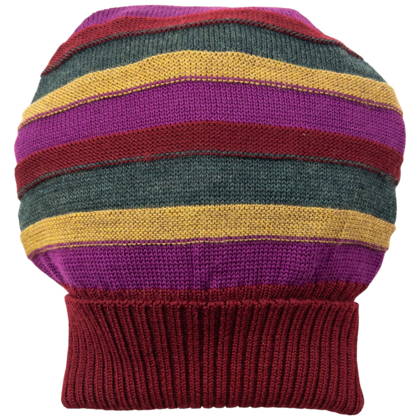 Vintage 2000s Issey Miyake MEN Striped Wool Beanie Hat