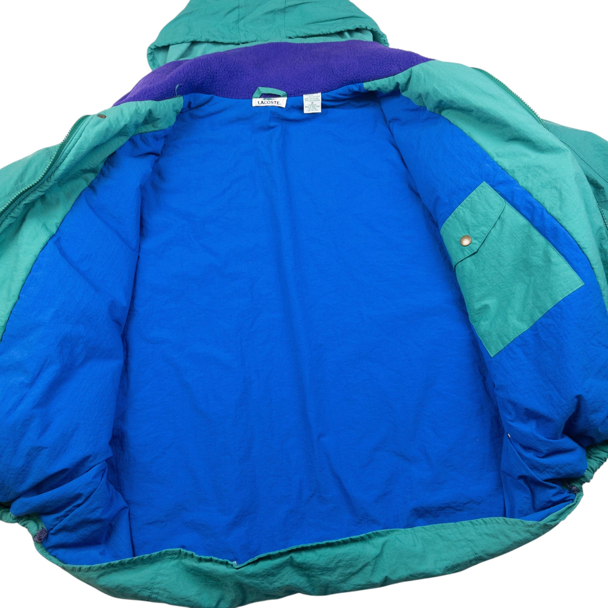 Vintage Lacoste Asymmetrical Pocket Padded Zip Up Jacket Size XL