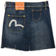 Vintage Evisu Double Gull Japanese Denim Mini Skirt Women's Size W28