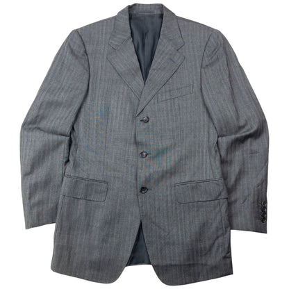 Vintage 90s Gucci By Tom Ford Striped Jacket & Trousers Suit Set Size XL