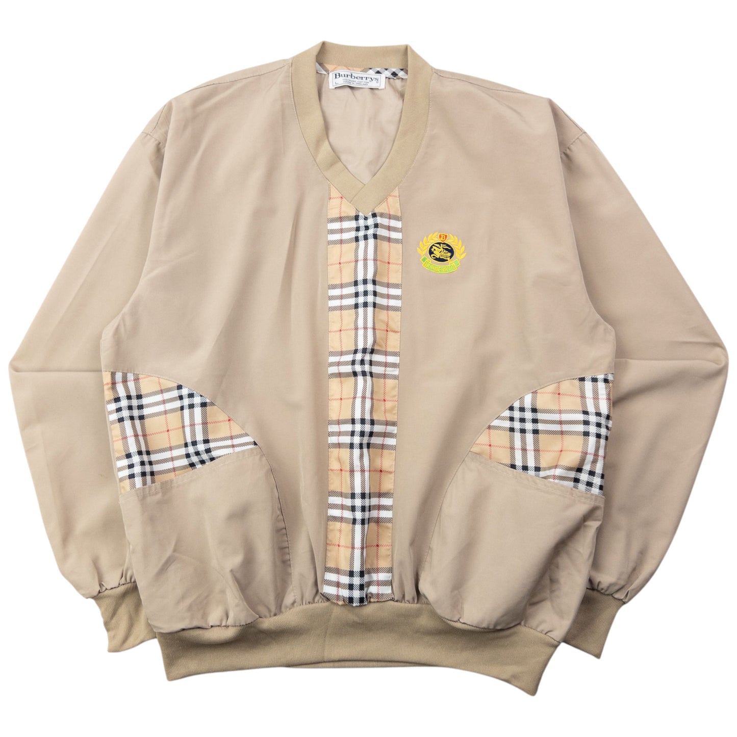 Vintage 90s Burberry Nova Check Lightweight Pullover Jacket Size S