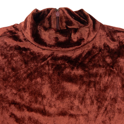 Vintage 90s Balenciaga Velour Long Sleeve Top Womens Size S