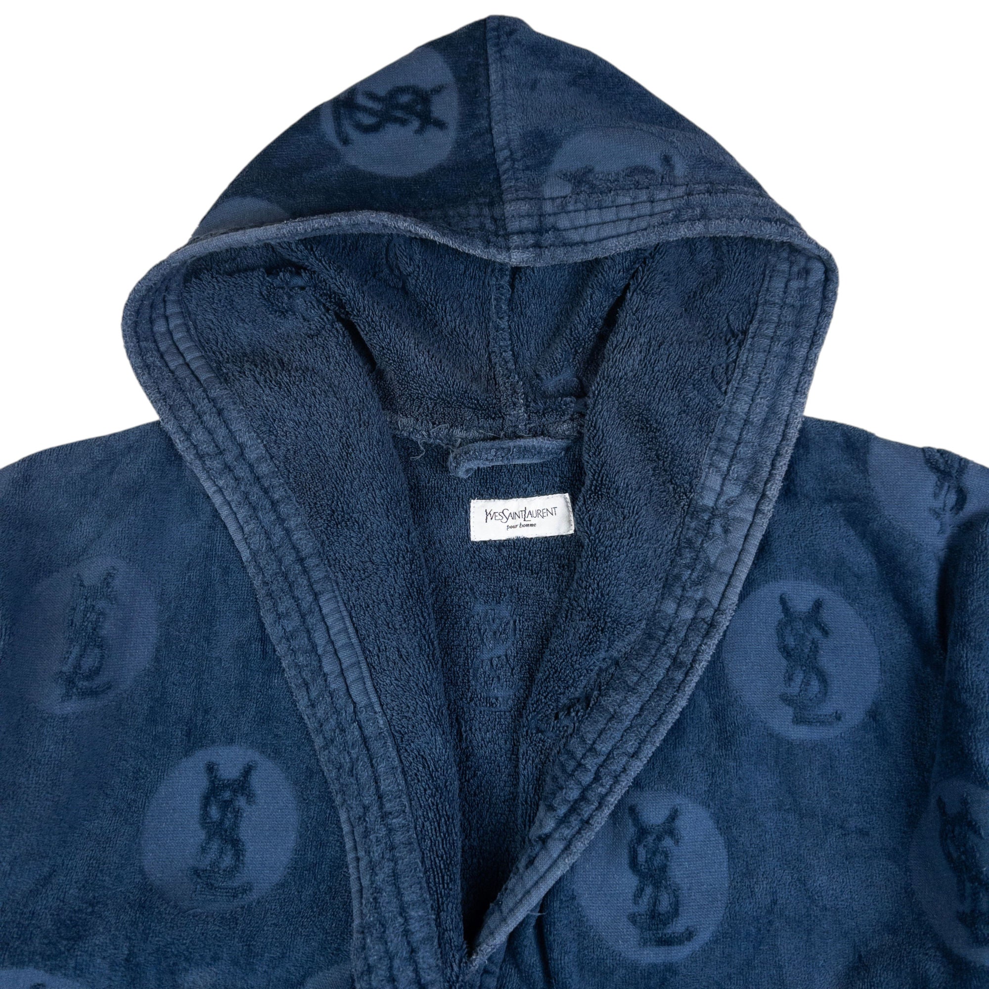 Vintage YSL Yves Saint Laurent Monogram Dressing Gown Size XL