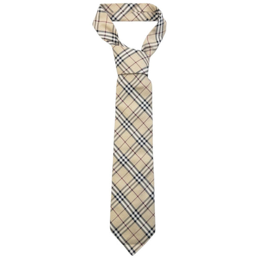 Vintage 2000s Burberry Nova Check Silk Tie