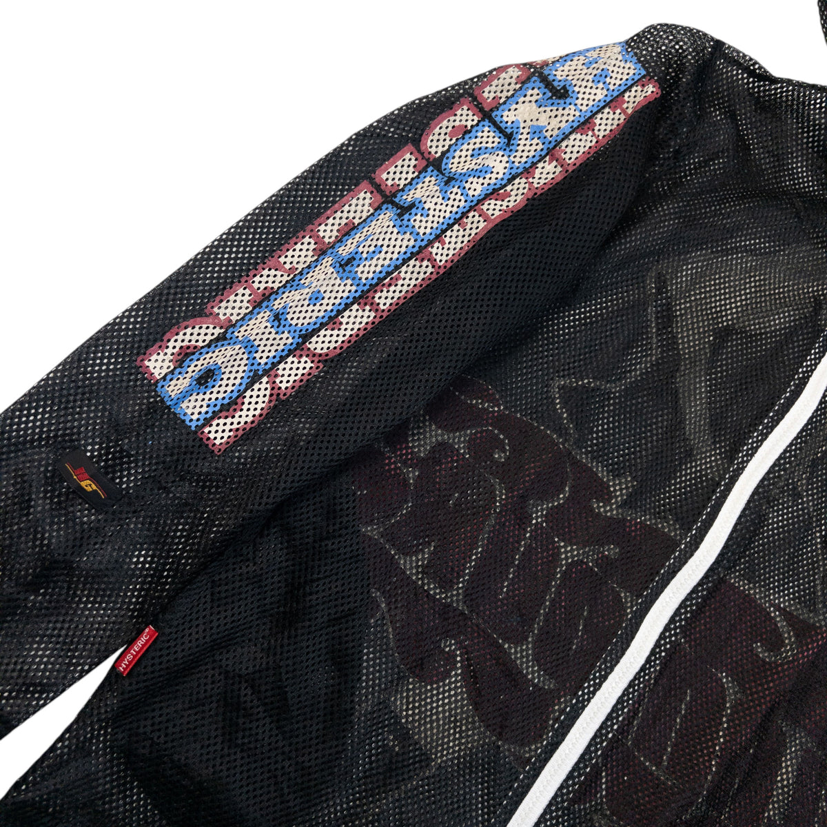 Vintage 90s Hysteric Glamour Graphic Zip Up Mesh Hoodie in black (cotton), photo 5