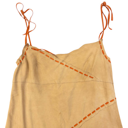 Vintage 2000s Dolce & Gabbana Suede Slip Dress Womens Size M