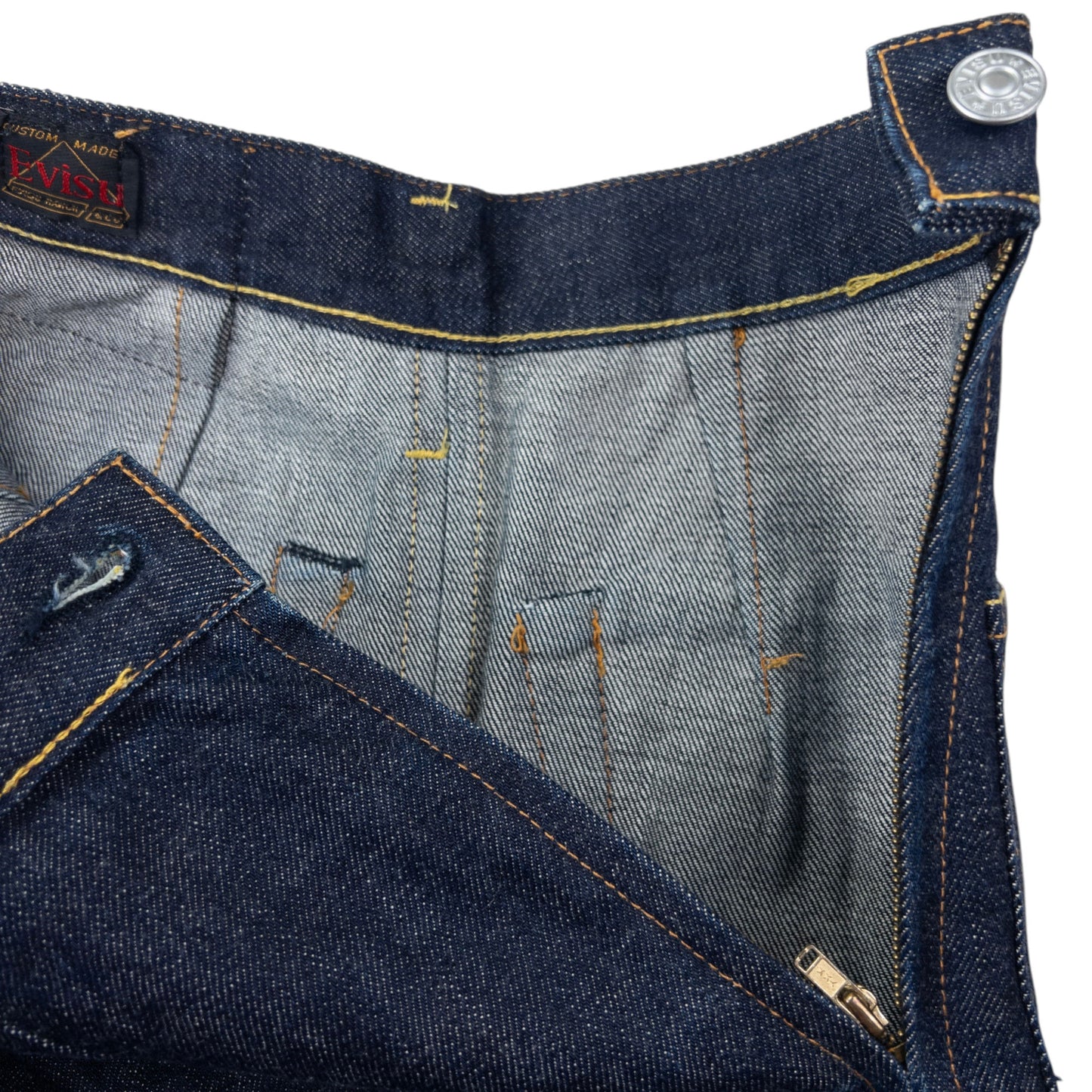 Vintage Evisu Double Gull Japanese Denim Skirt Womens Size W26