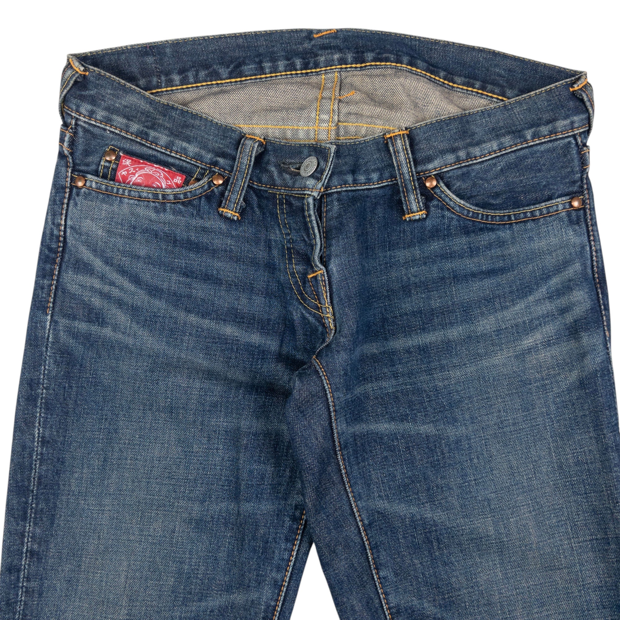 Vintage Evisu Donna Gull Smiley Face Japanese Denim Jeans Womens Size W31