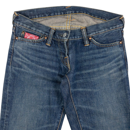 Vintage Evisu Donna Gull Smiley Face Japanese Denim Jeans Womens Size W31