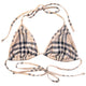 Vintage 2000s Burberry Nova Check Bikini Top Womens Size M