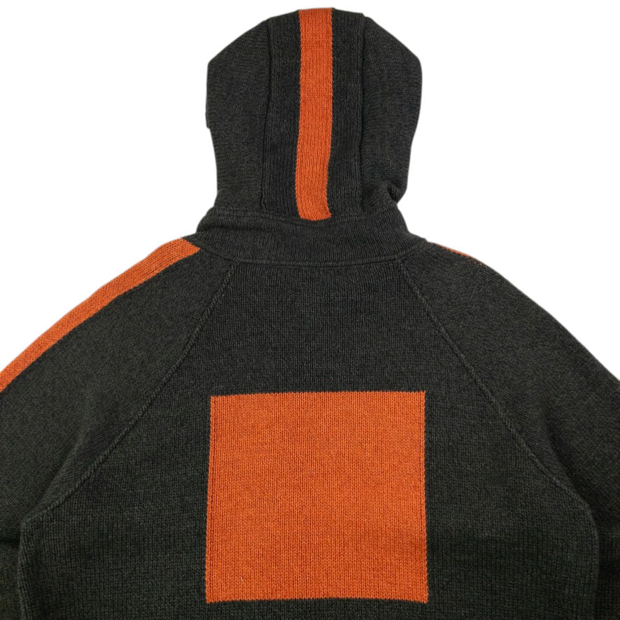 Vintage Armani Jeans Zip Up Knit Hoodie Size M